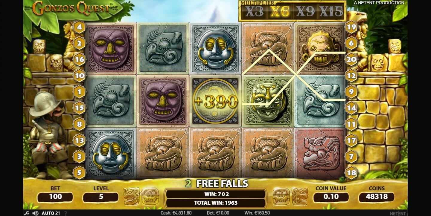 Gonzo's Quest Slot Gameplay